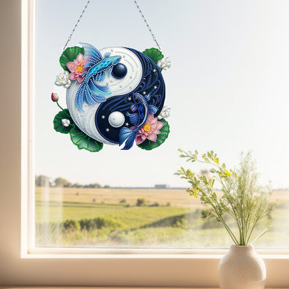 Acrylic Diamond Painting Hanging Pendant Rhinestone Diamond Art Window Pendants