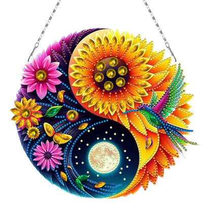 Acrylic Diamond Painting Hanging Pendant Rhinestone Diamond Art Window Pendants