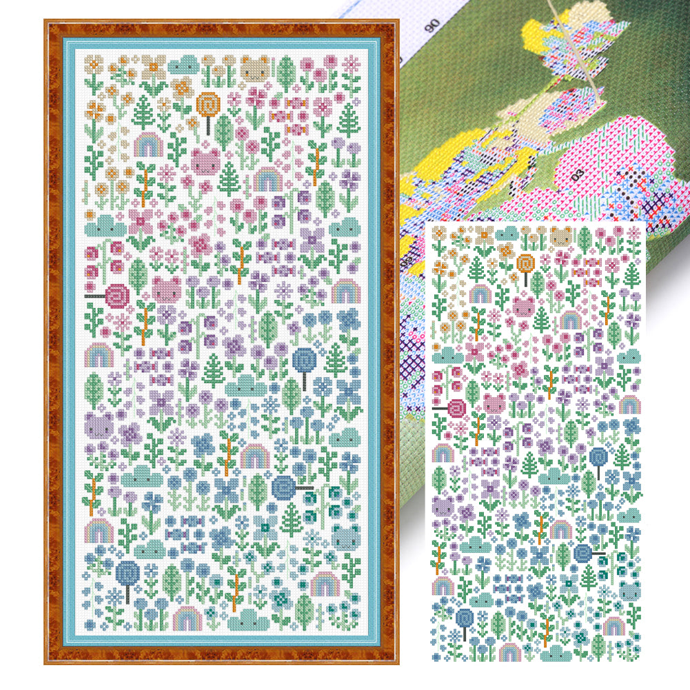 Magazine Cartoon - 14CT Stamped Cross Stitch 20*39CM(Xiaobai Brand)