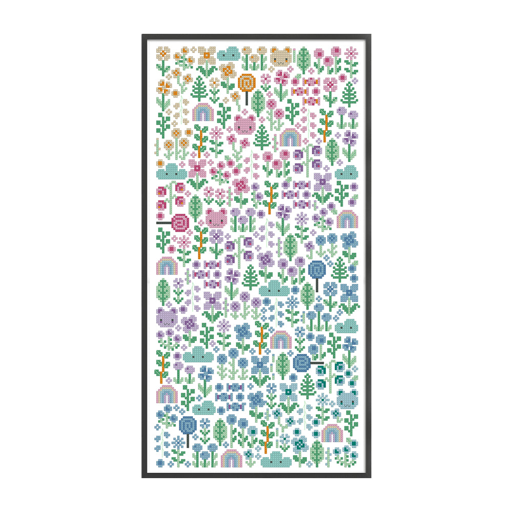 Magazine Cartoon - 14CT Stamped Cross Stitch 20*39CM(Xiaobai Brand)