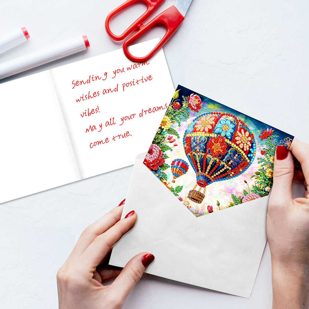 8/12pcs Diamond Painting Greeting Cards Handmade Diamond Art Cards for Adults