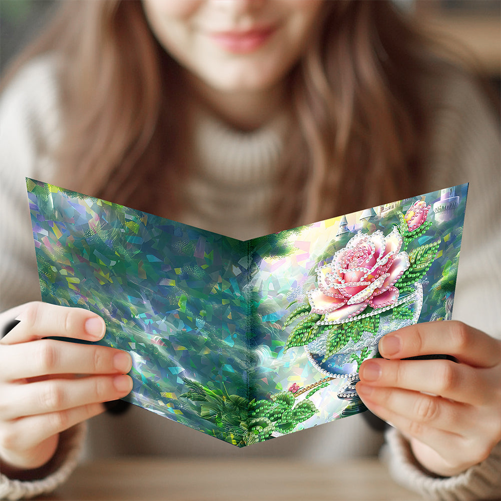 8/12pcs Diamond Painting Greeting Cards Handmade Diamond Art Cards for Adults