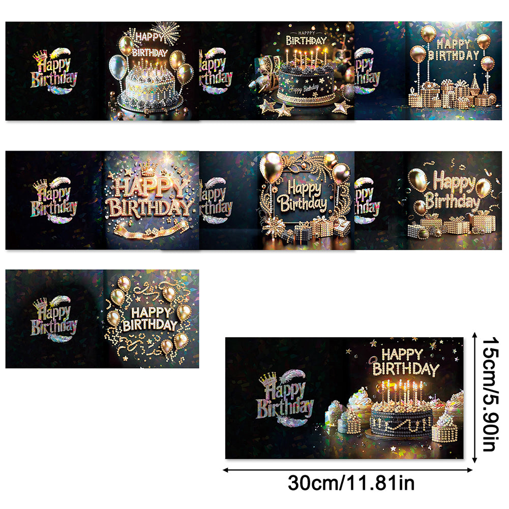 8/12pcs Diamond Painting Greeting Cards Handmade Diamond Art Cards for Adults