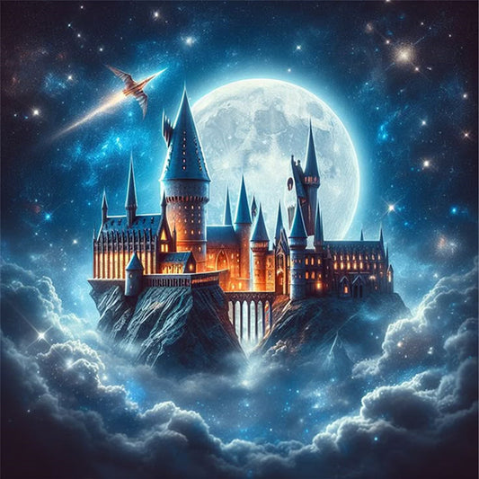 Moon Castle - 11CT Stamped Cross Stitch 45*45CM