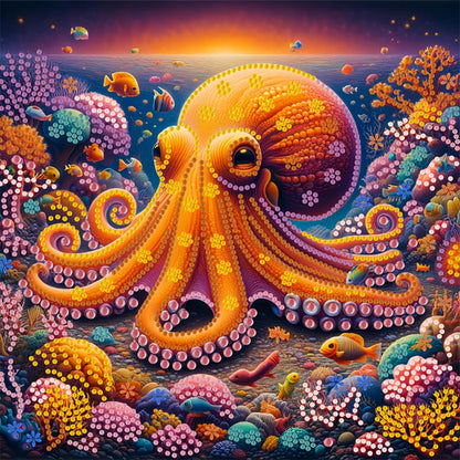 Octopus - Special Shaped Drill Diamond Painting 30*30CM