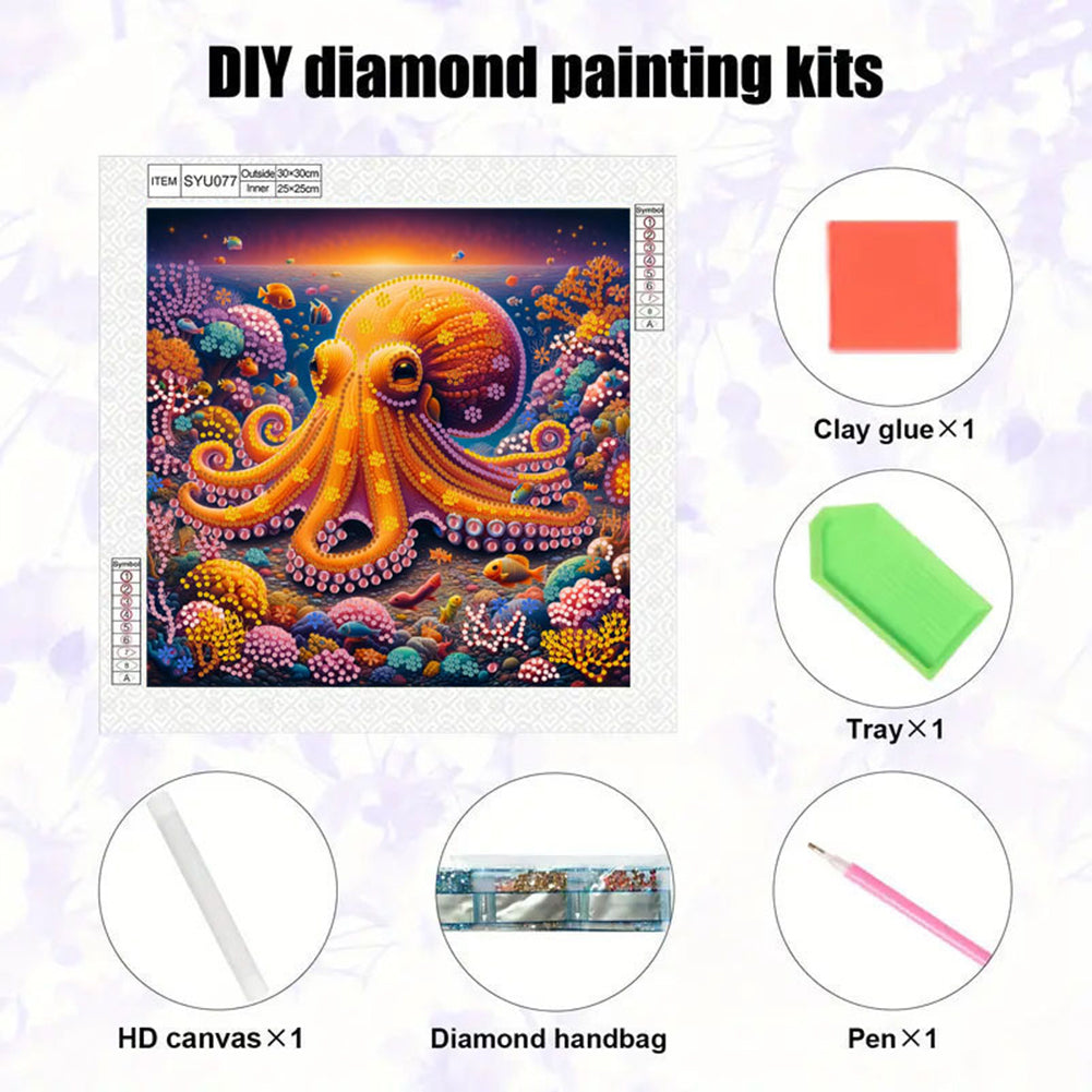 Octopus - Special Shaped Drill Diamond Painting 30*30CM
