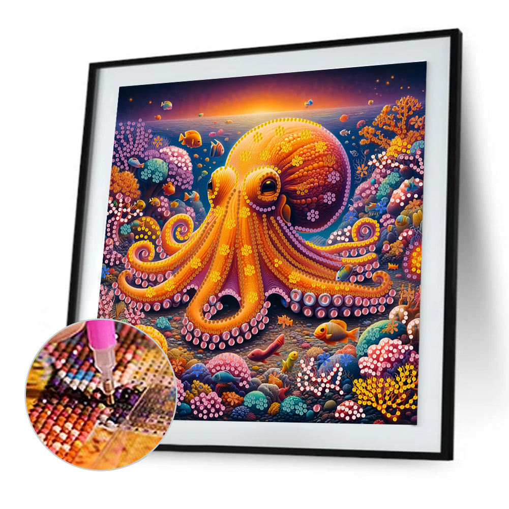 Octopus - Special Shaped Drill Diamond Painting 30*30CM