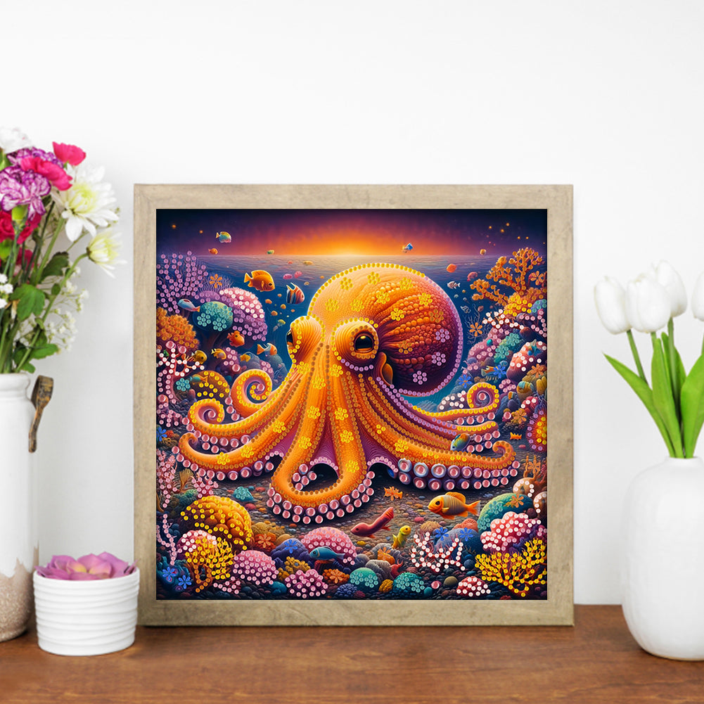 Octopus - Special Shaped Drill Diamond Painting 30*30CM