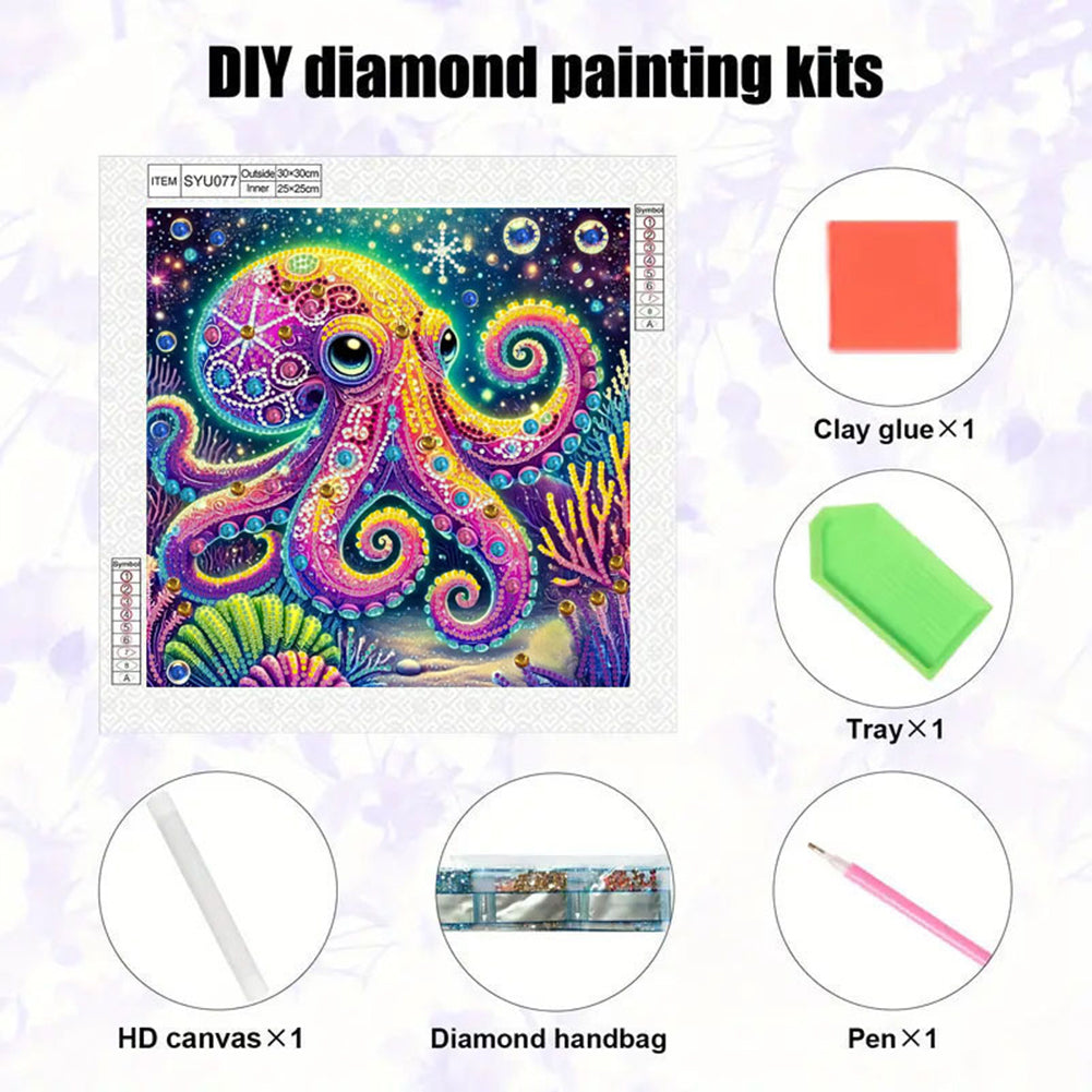 Octopus - Special Shaped Drill Diamond Painting 30*30CM