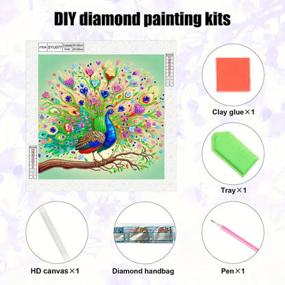 Peacock - Special Shaped Drill Diamond Painting 30*30CM