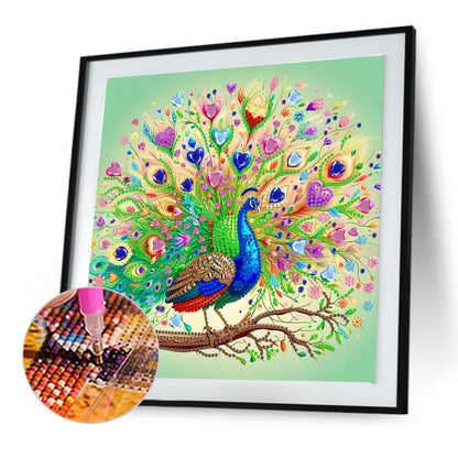 Peacock - Special Shaped Drill Diamond Painting 30*30CM