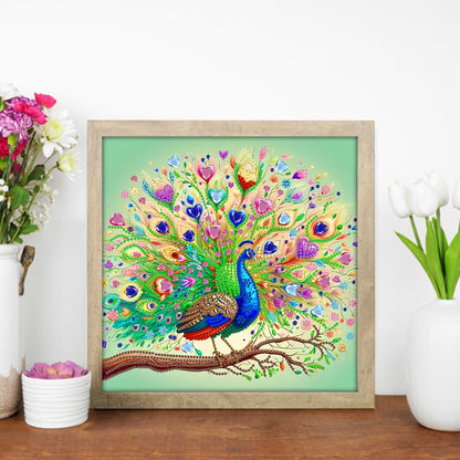 Peacock - Special Shaped Drill Diamond Painting 30*30CM