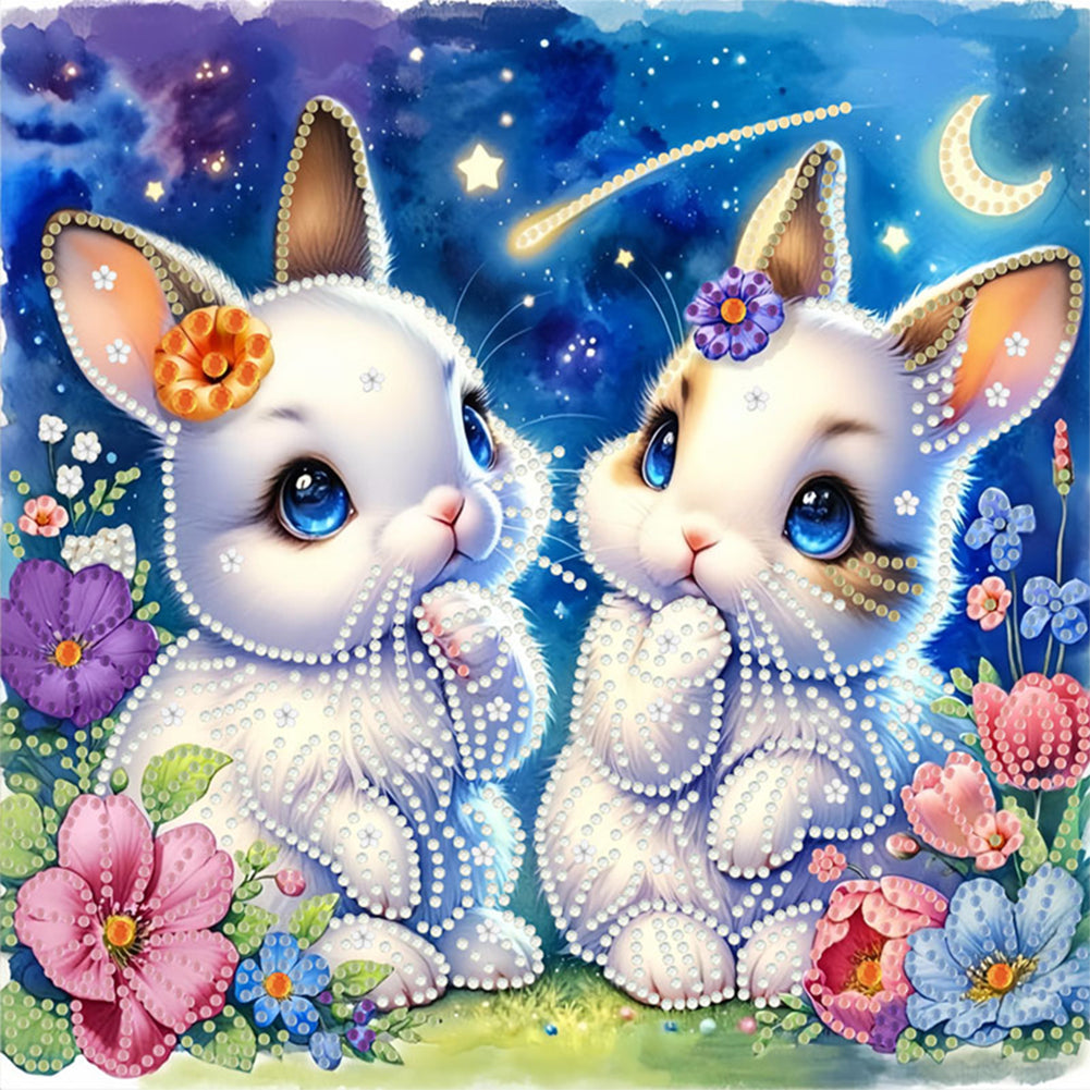 Rabbit - Special Shaped Drill Diamond Painting 30*30CM