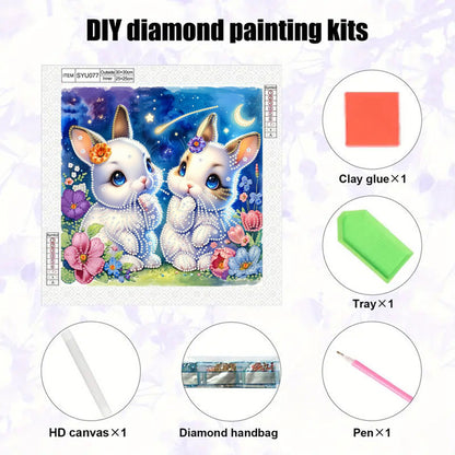 Rabbit - Special Shaped Drill Diamond Painting 30*30CM