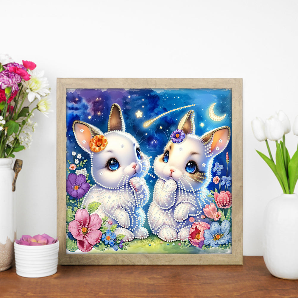 Rabbit - Special Shaped Drill Diamond Painting 30*30CM