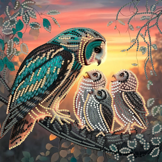 Owl - Special Shaped Drill Diamond Painting 30*30CM