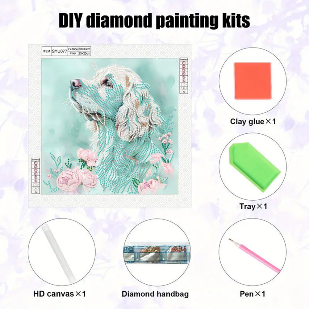 Dog - Special Shaped Drill Diamond Painting 30*30CM