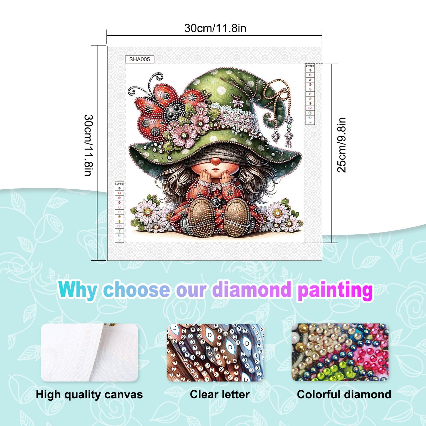 Ladybug Gnome - Special Shaped Drill Diamond Painting 30*30CM