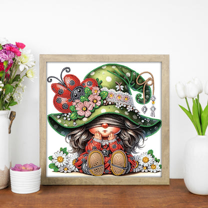 Ladybug Gnome - Special Shaped Drill Diamond Painting 30*30CM