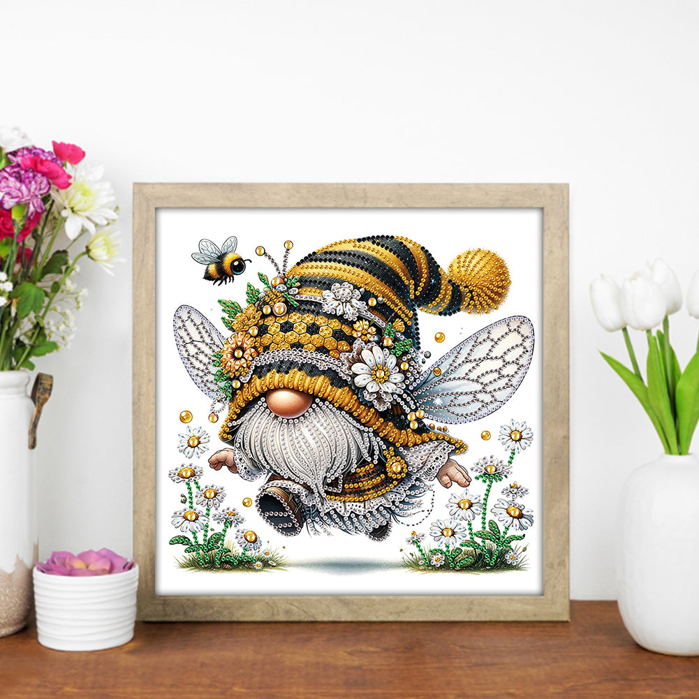Bee Gnome - Special Shaped Drill Diamond Painting 30*30CM