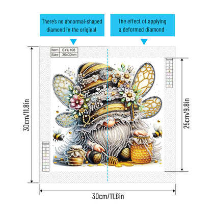 Bee Gnome - Special Shaped Drill Diamond Painting 30*30CM