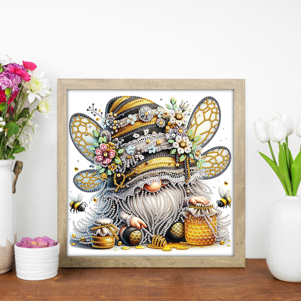 Bee Gnome - Special Shaped Drill Diamond Painting 30*30CM