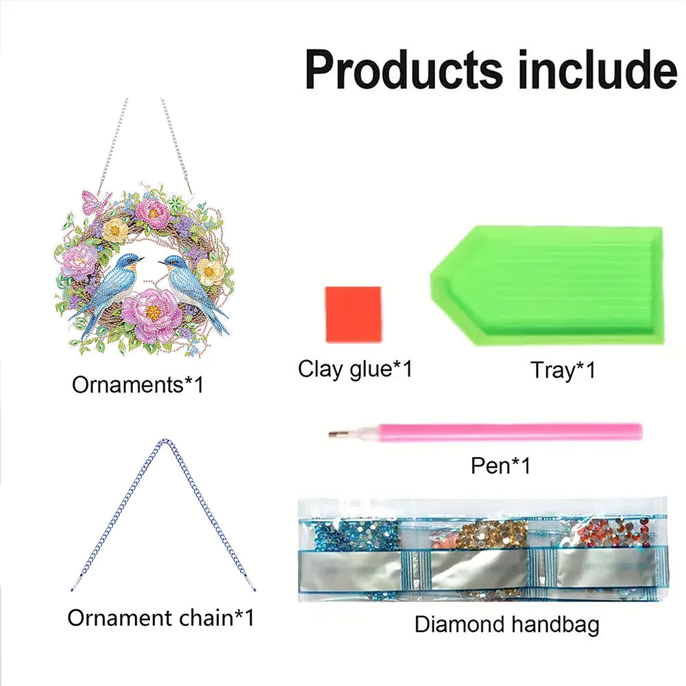 2D Flat DIY Diamond Art Pendant Diamond Painting Set Home Wall Decoration Crafts