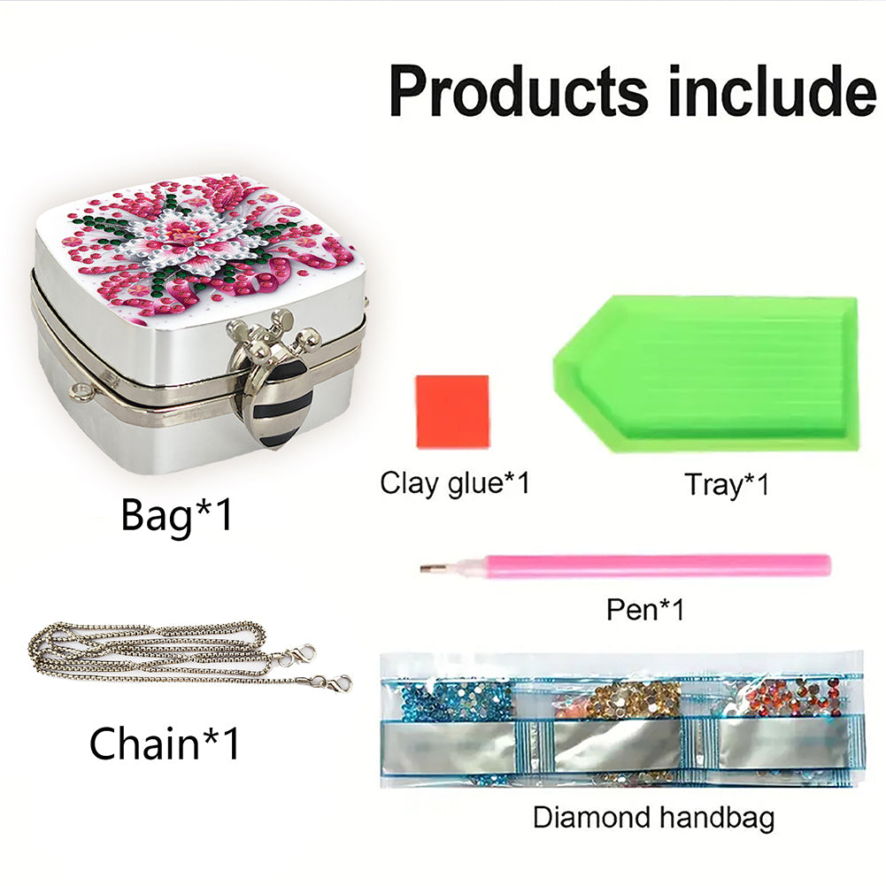 DIY Diamond Painting Small Shoulder Bag Portable Cosmetic Pouch Envelope Clutch