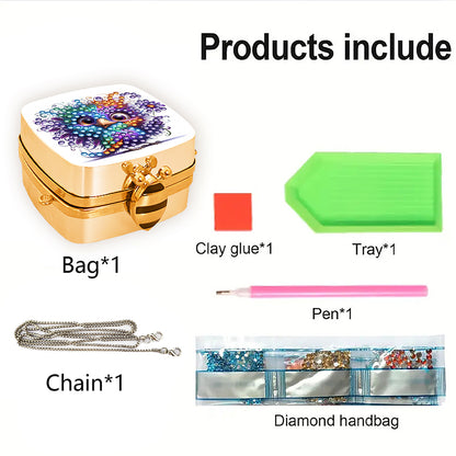 DIY Diamond Painting Small Shoulder Bag Portable Cosmetic Pouch Envelope Clutch