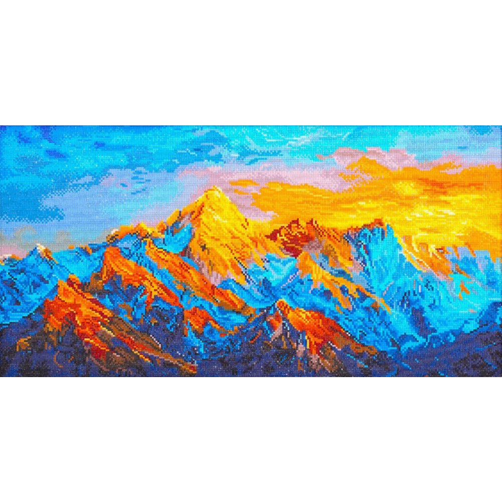 Sunlight On The Golden Mountain - Full Square Drill Diamond Painting 80*40CM