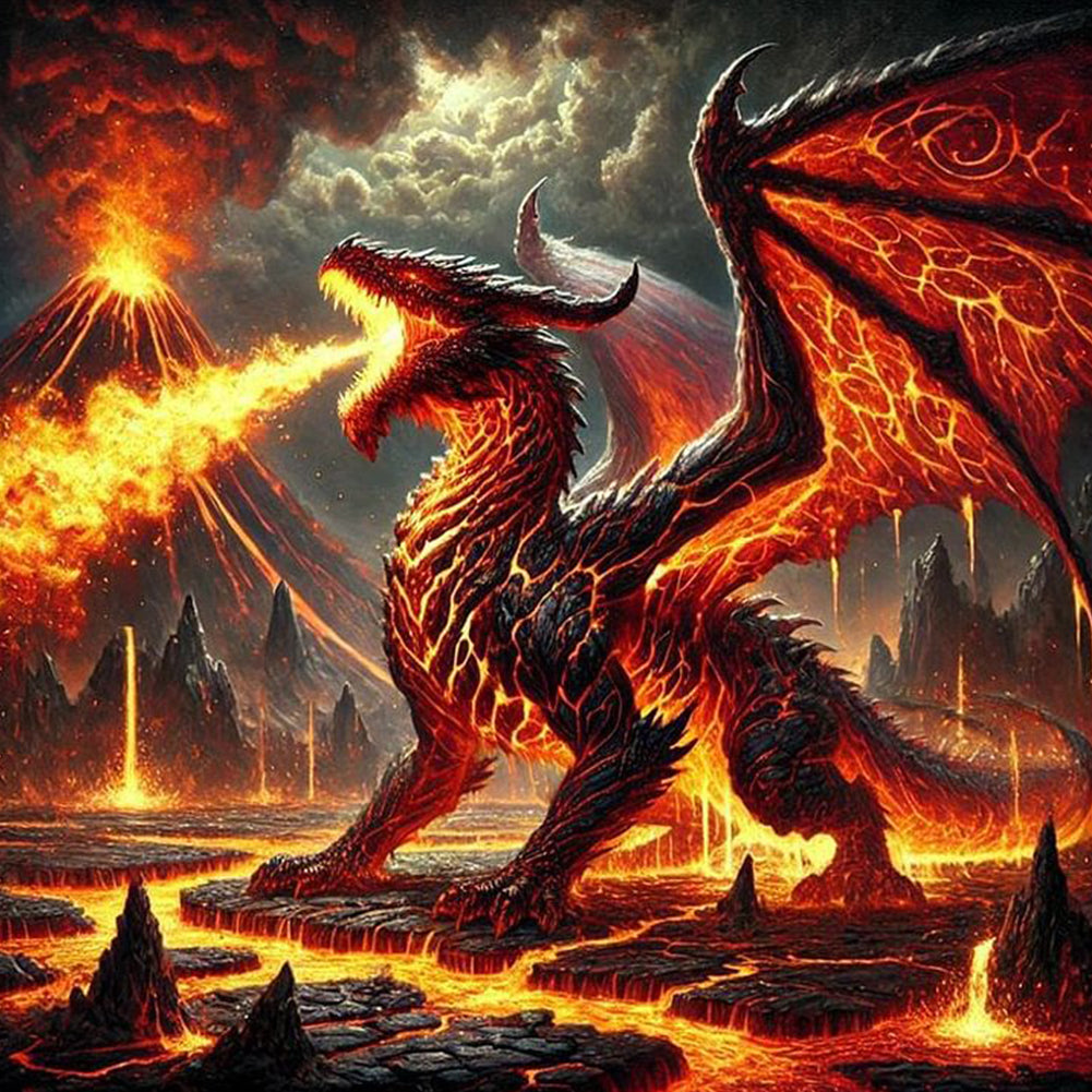 Dragon - Full Round Drill Diamond Painting 40*40CM