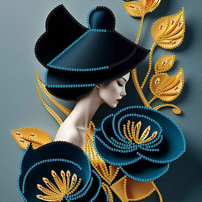 Elegant Beauty - Special Shaped Drill Diamond Painting 30*30CM