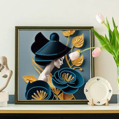 Elegant Beauty - Special Shaped Drill Diamond Painting 30*30CM