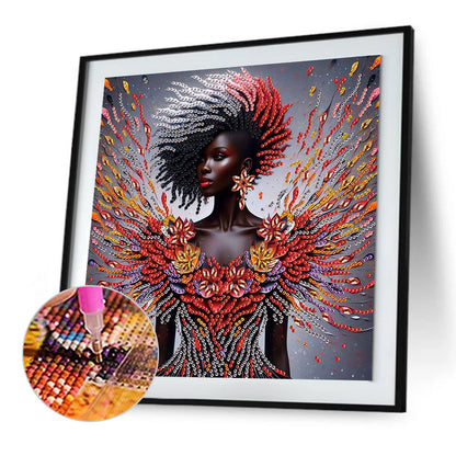 Elegant Black Beauty - Special Shaped Drill Diamond Painting 30*30CM