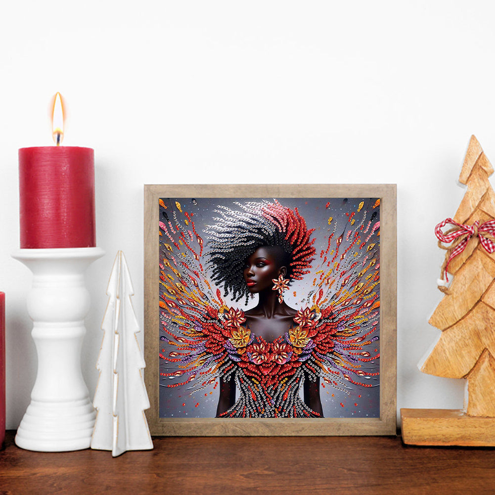 Elegant Black Beauty - Special Shaped Drill Diamond Painting 30*30CM