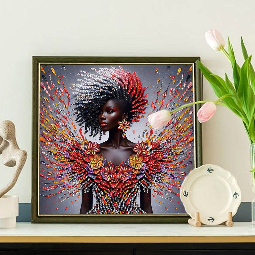 Elegant Black Beauty - Special Shaped Drill Diamond Painting 30*30CM