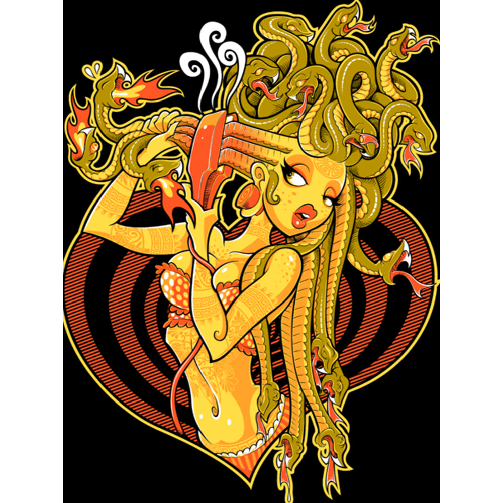Medusa Girl - Full Round Drill Diamond Painting 30*40CM