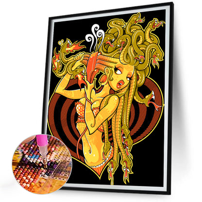 Medusa Girl - Full Round Drill Diamond Painting 30*40CM