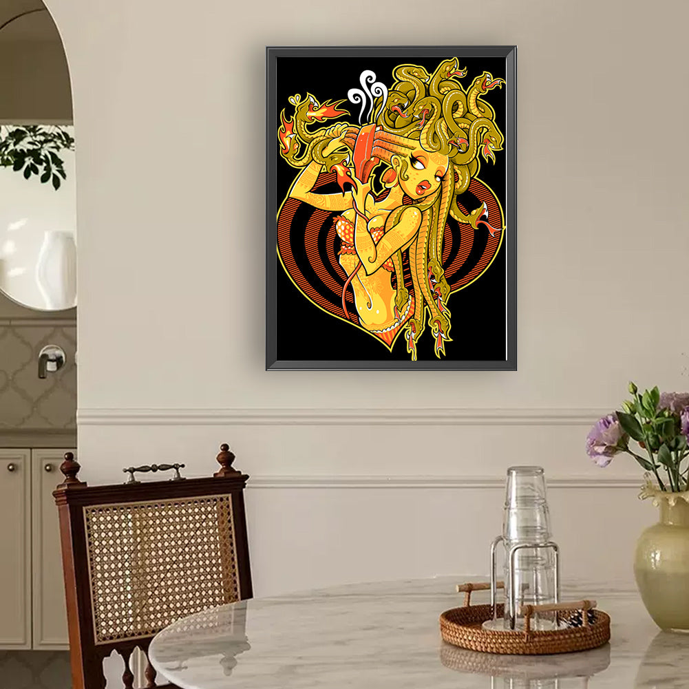 Medusa Girl - Full Round Drill Diamond Painting 30*40CM