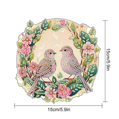 2pcs 2D Flat DIY Diamond Art Pendant Diamond Painting Set Wall Door Decoration