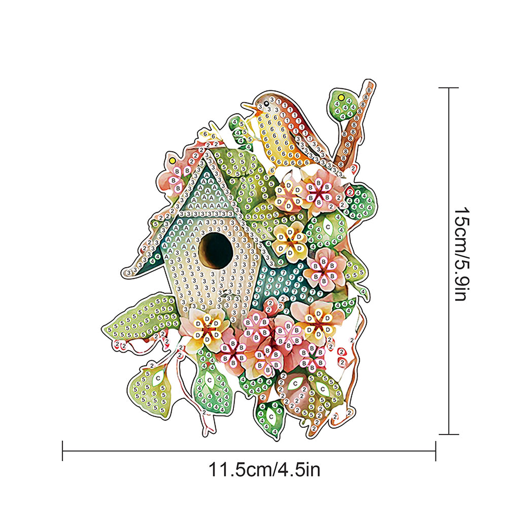 2pcs 2D Flat DIY Diamond Art Pendant Diamond Painting Set Wall Door Decoration