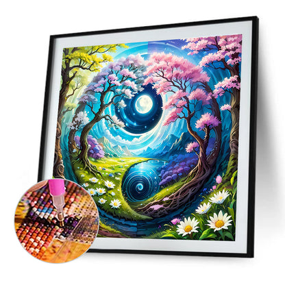 Dreamlike Tai Chi Scenery - Full Round Drill Diamond Painting 50*50CM