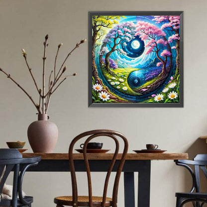 Dream Tai Chi Scenery - Full Round Drill Diamond Painting 50*50CM