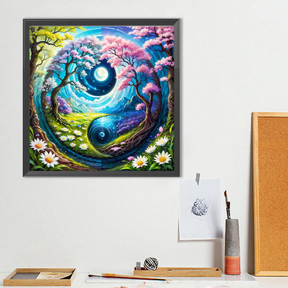 Dreamlike Tai Chi Scenery - Full Round Drill Diamond Painting 50*50CM