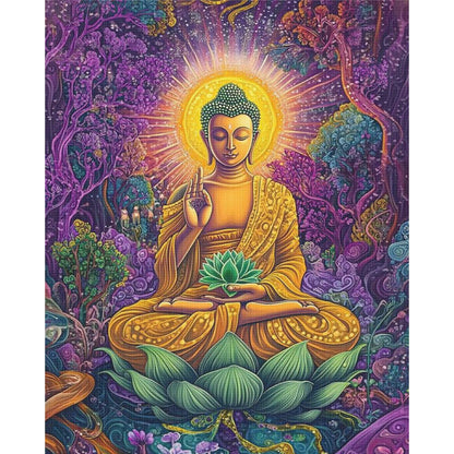 Buddha - 11CT Stamped Cross Stitch 40*50CM