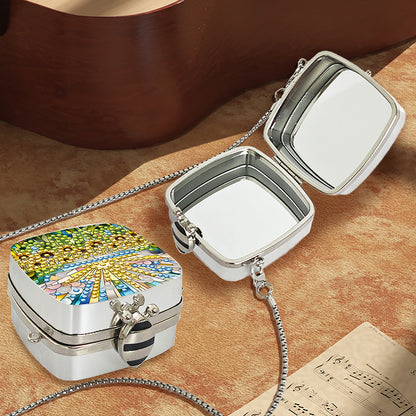 Peacock Diamond Art Storage Case Diamond Painting Mirror Organizer Box for Women