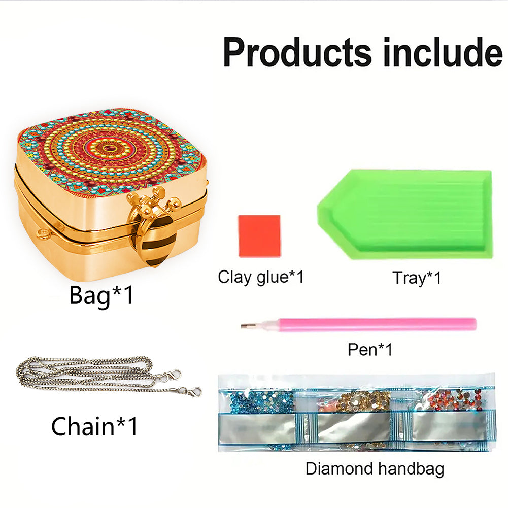 Peacock Diamond Art Storage Case Diamond Painting Mirror Organizer Box for Women