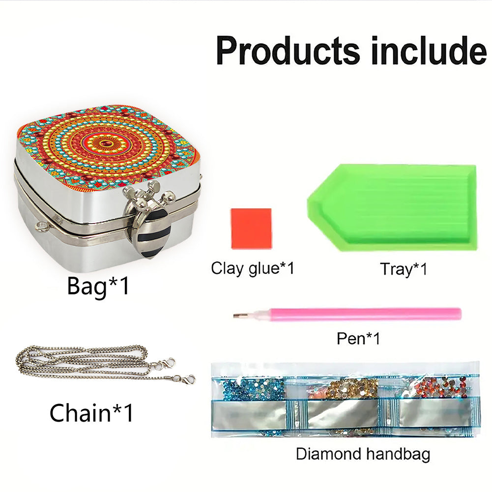 Peacock Diamond Art Storage Case Diamond Painting Mirror Organizer Box for Women