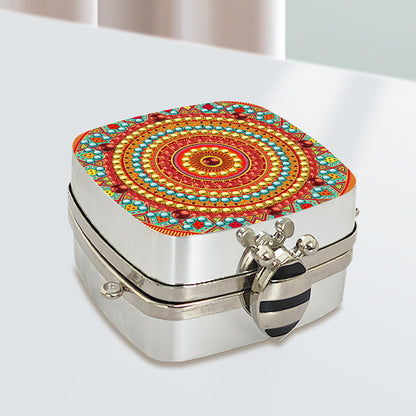 Peacock Diamond Art Storage Case Diamond Painting Mirror Organizer Box for Women