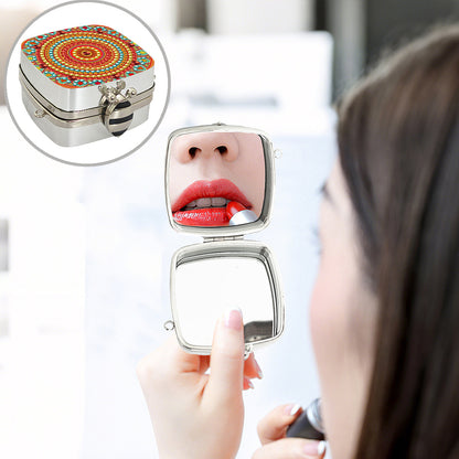 Peacock Diamond Art Storage Case Diamond Painting Mirror Organizer Box for Women